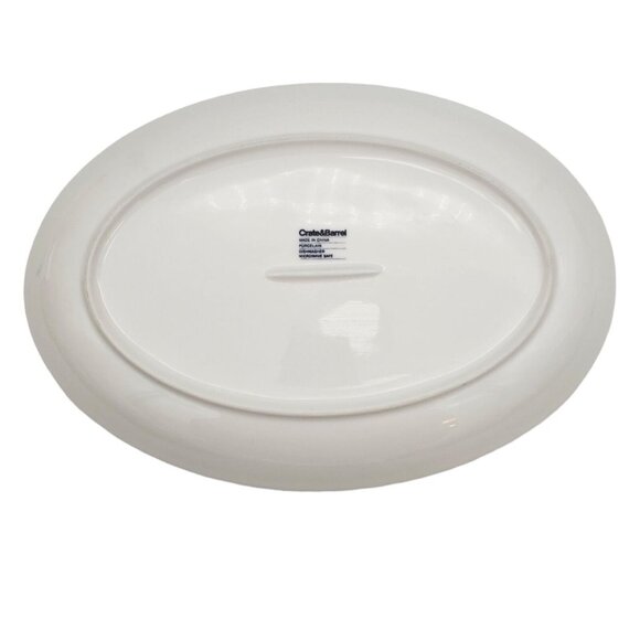 Crate & Barrel Fish Blue White Oval Ceramic Platter‎ 1 pc Serving Dish Nautical - Picture 5 of 9